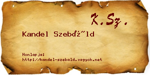 Kandel Szebáld névjegykártya